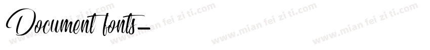 Document fonts字体转换